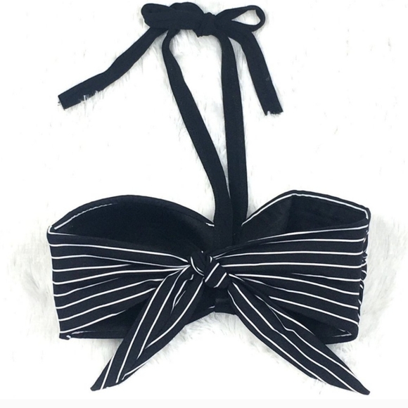 Robin Piccone Swim Robin PicconeNautical Stripe Bandeau Bikini Top & Bottom Sz M - Picture 10 of 10